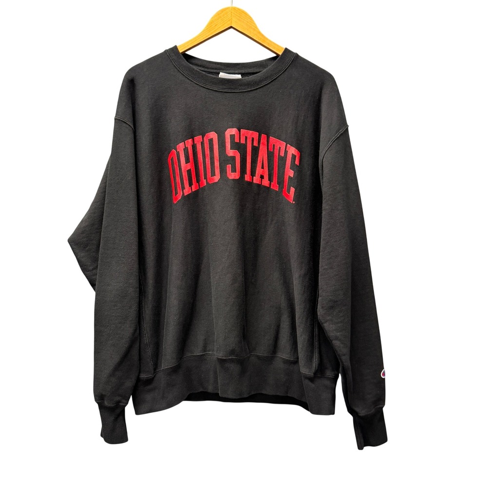 Ohio State Champion Sweatshirt Mens XLโ Reverse Weave Black Pullover Collegiate
